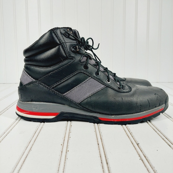 Timberland Men's Black Leather Lace Up Winter Boots i 1011 - Picture 5 of 12